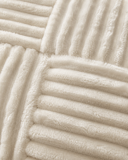 Pouf carré Tissé PM Blanc — vue 3, ODECO Boisbriand