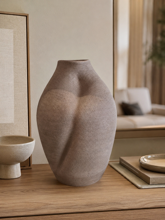 Vase en Terre Cuite « Froissé » (GM) – vue principale | ODECO