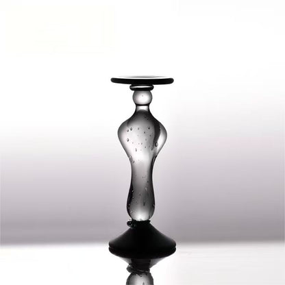 Bougeoir en Verre Soufflé Organique « Élégance » (PM) — vue principale, ODECO Boisbriand