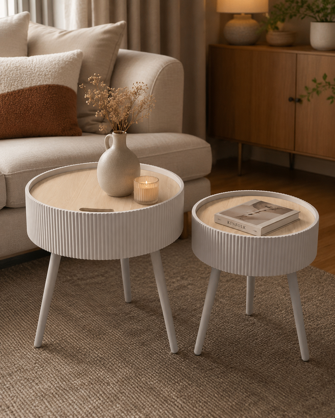 Table Gigogne Style Nordique Set 2 – vue 2 du produit | ODECO