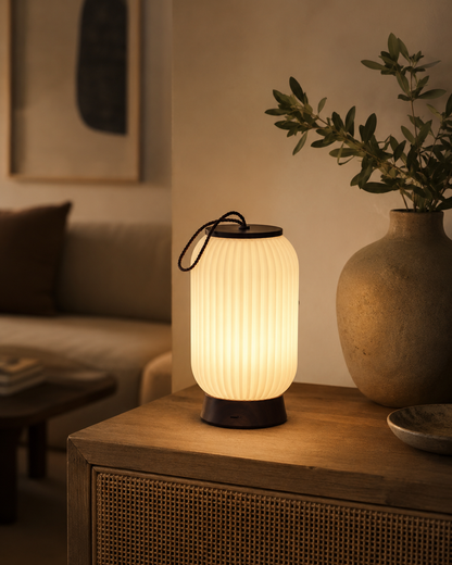 Lampe rechargeable en acrylique transparent effet cristal — vue 2, ODECO Boisbriand