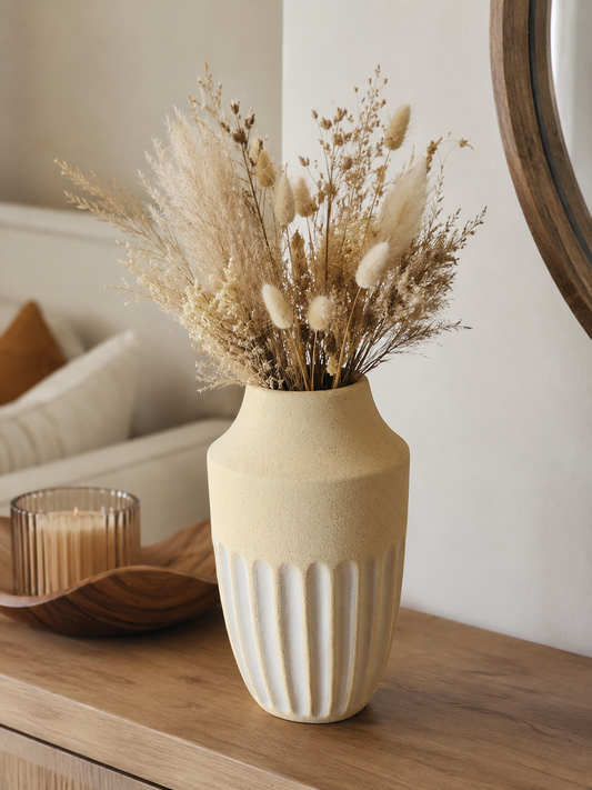 Vase en Terre Cuite Bicolore « Strie » (PM)