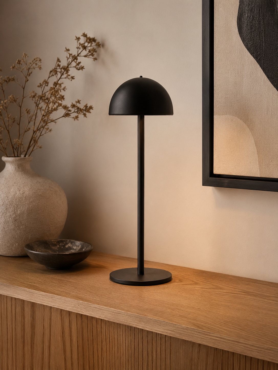 Lampe Rechargeable Effet « Dôme » Differentes Couleurs – vue 2 du produit | ODECO