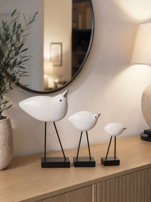 Figurine Trio Oiseau – vue 2 du produit | ODECO
