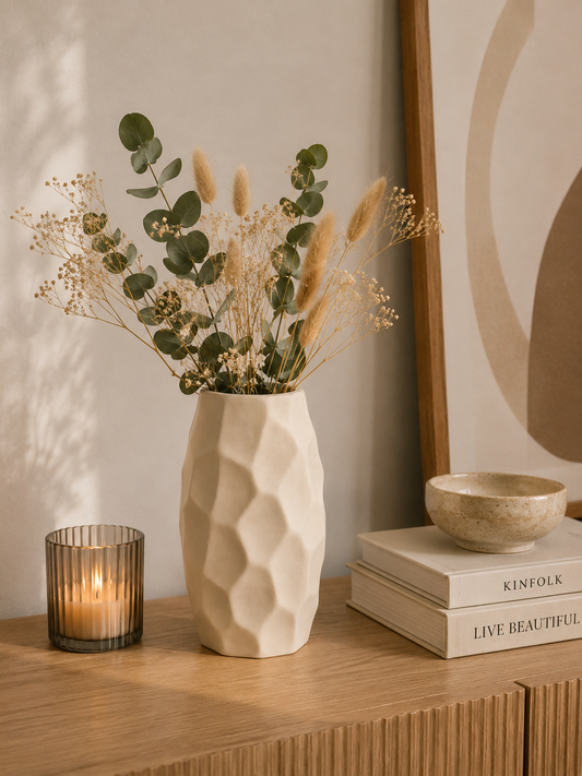 Vase en Céramique « Nid d’abeille » (PM) – vue principale | ODECO