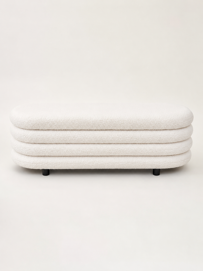 Ottoman Fluffy Blanc — vue 5, ODECO Boisbriand