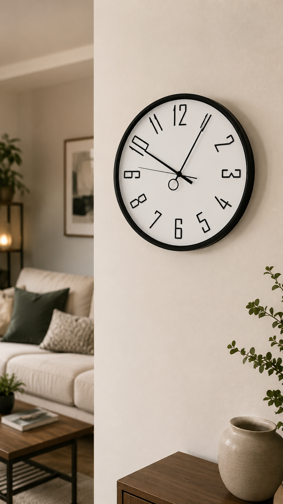 Horloge Murale 40cm Anneau – vue 3 du produit | ODECO