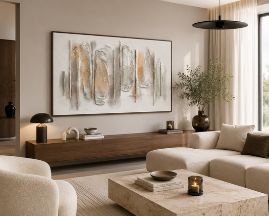Abstract Multi-color Canvas Painting