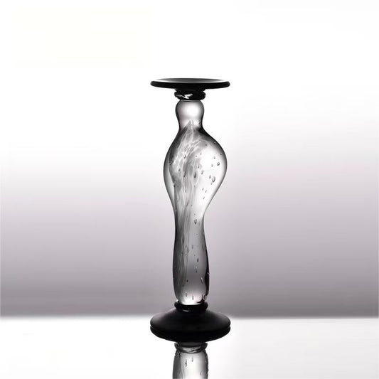 Bougeoir en Verre Soufflé organique « Élégance » (GM) – vue principale | ODECO