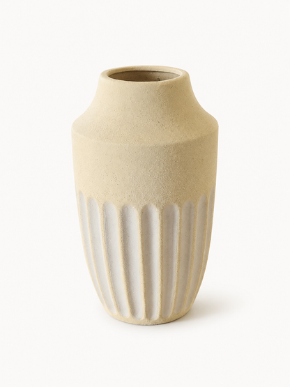 Vase en Terre Cuite Bicolore « Strie » (PM) — vue 4, ODECO Boisbriand