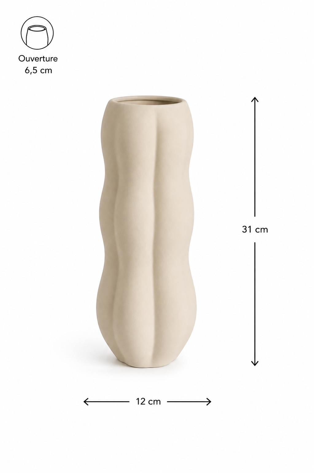 Vase en Céramique Nuage (GM) – vue 11 du produit | ODECO