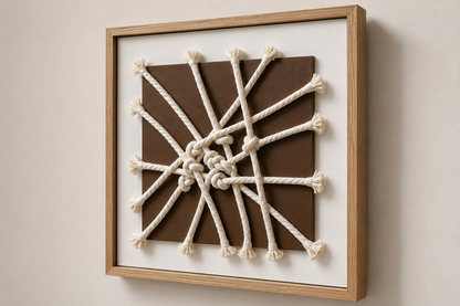 Tableau décoratif en corde — 40 × 40 cm — vue 4, ODECO Boisbriand