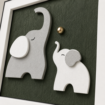 Tableau Africa vert — 40 × 40 cm — vue 3, ODECO Boisbriand