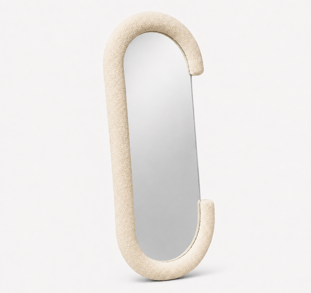 Miroir Fluffy sur Pied Blanc C – vue 2 du produit | ODECO