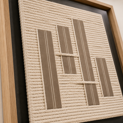 Tableau corde bandeau — 40 × 40 cm — vue 4, ODECO Boisbriand