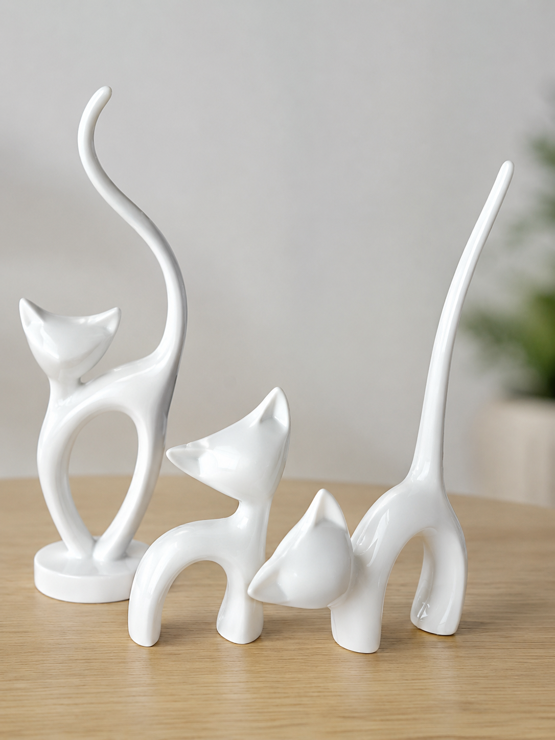 Figurine Trio Chat – vue 4 du produit | ODECO