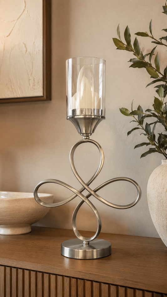 Chandelier Verre Métal Bronze 1 Branche – vue principale | ODECO