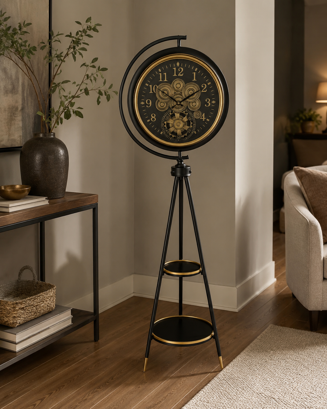 Horloge Verticale sur Trépied – vue principale | ODECO