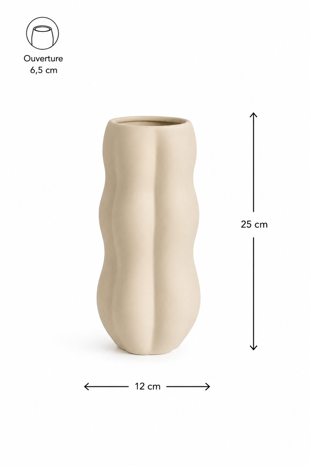 Vase en Céramique Nuage (PM) – vue 8 du produit | ODECO