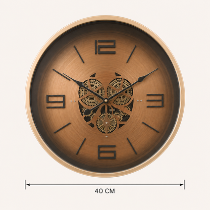 Horloge Vintage cuivre Bronze — vue 2, ODECO Boisbriand