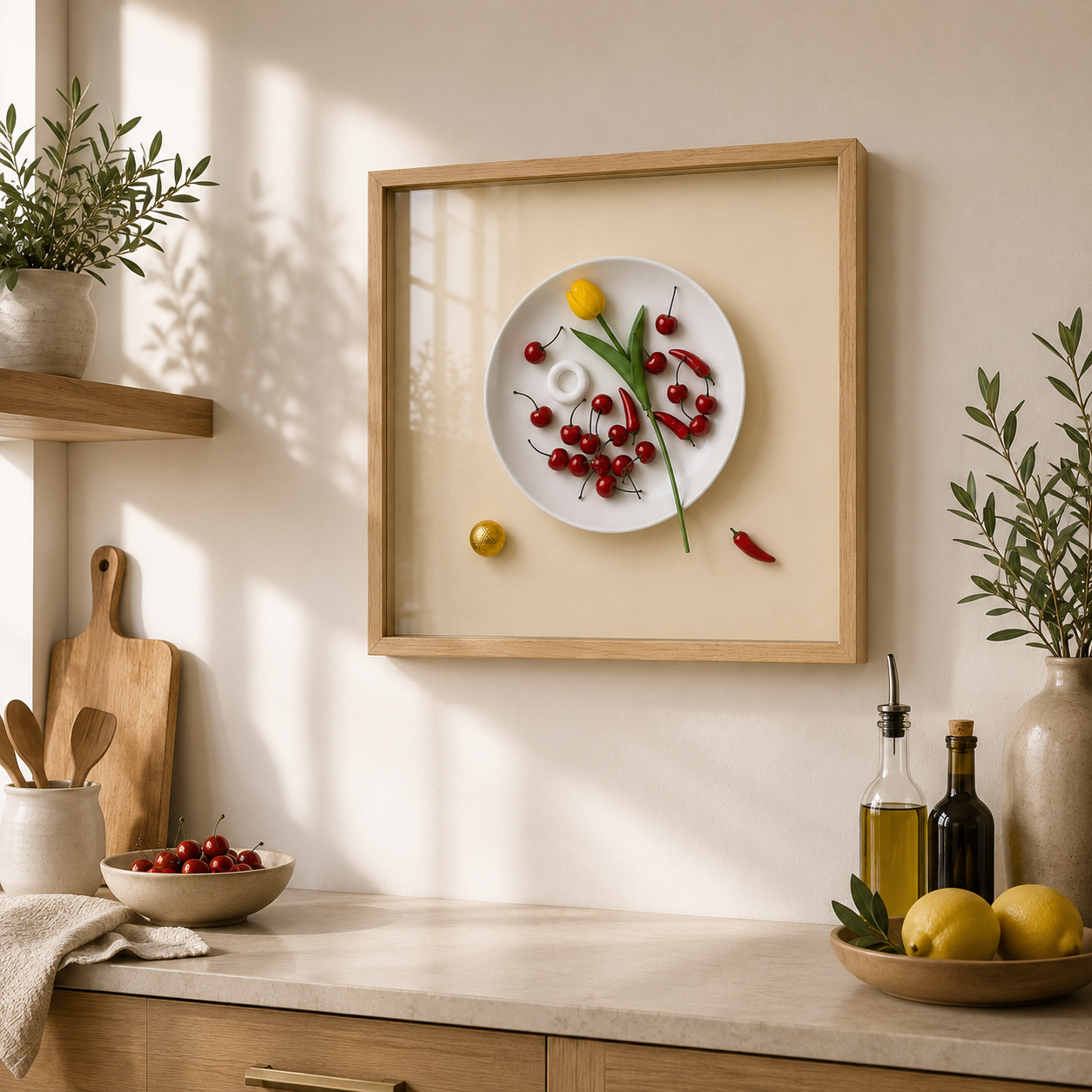 Raised Relief Kitchen Plate 60*60