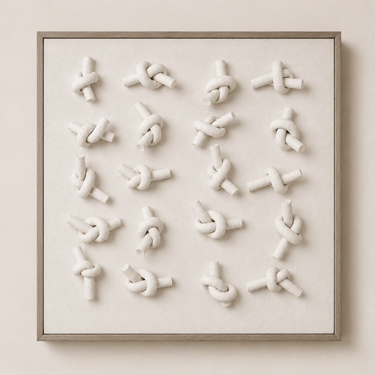 Tableau 3D Relief nœuds — 40 × 40 cm – vue 2 du produit | ODECO
