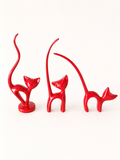 Figurine Trio Chat — vue 8, ODECO Boisbriand