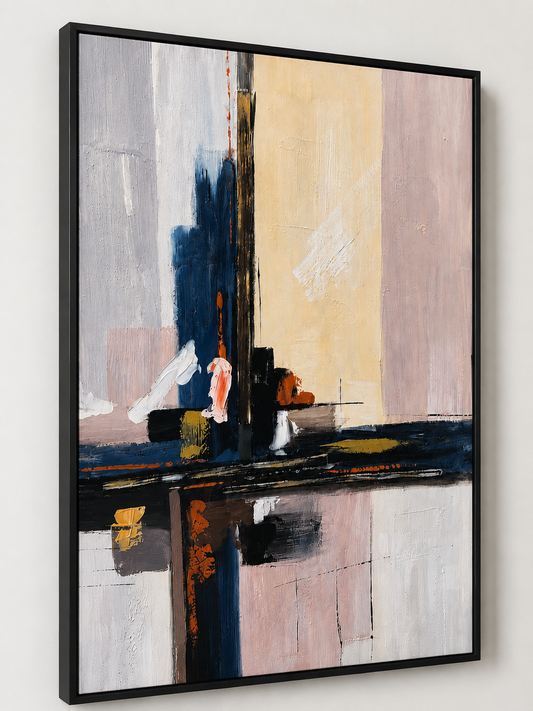 Blue Abstract Canvas Painting