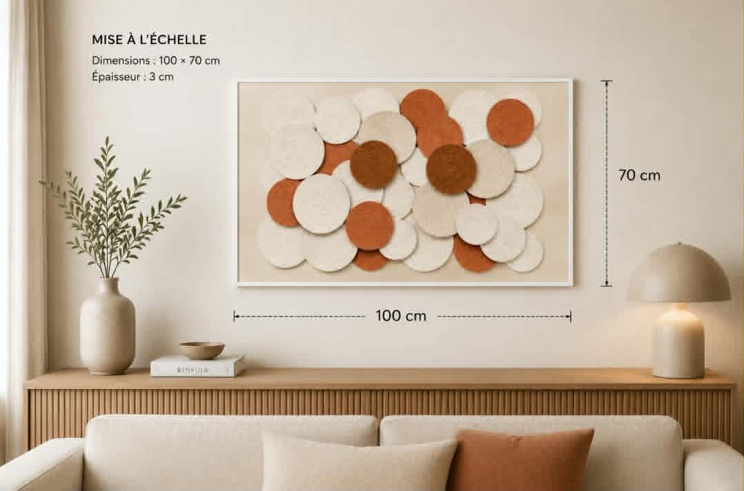 3D Circular Shapes Wall Art 70*100